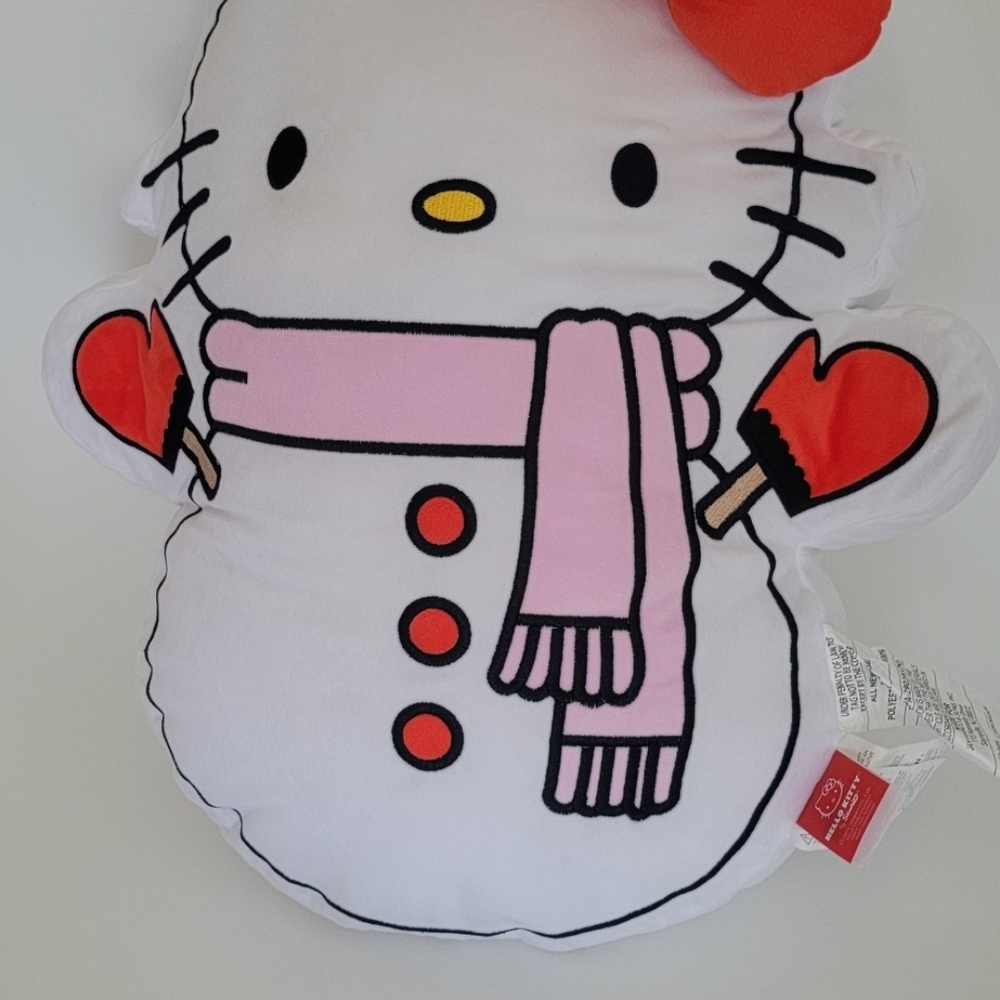 2 New Large Hello Kitty Festive Snowman Pillows - Picture 6 of 13